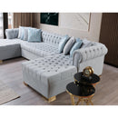 Nova Wholesale Furniture Lauren Fabric 3 pc Sectional LAURENPEARL-SEC IMAGE 12