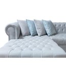 Nova Wholesale Furniture Lauren Fabric 3 pc Sectional LAURENPEARL-SEC IMAGE 14