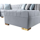 Nova Wholesale Furniture Lauren Fabric 3 pc Sectional LAURENPEARL-SEC IMAGE 16