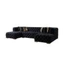 Nova Wholesale Furniture Neva Fabric Sectional NEVABLACK-SEC IMAGE 1