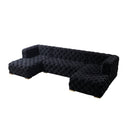 Nova Wholesale Furniture Neva Fabric Sectional NEVABLACK-SEC IMAGE 4