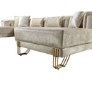 Nova Wholesale Furniture Santana Fabric Sectional SANTANAIVORY-SEC IMAGE 13