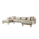 Nova Wholesale Furniture Santana Fabric Sectional SANTANAIVORY-SEC IMAGE 1