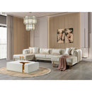 Nova Wholesale Furniture Santana Fabric Sectional SANTANAIVORY-SEC IMAGE 8