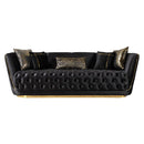 Nova Wholesale Furniture Daphne Stationary Fabric Sofa Daphne Sofa - Black IMAGE 1