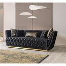 Nova Wholesale Furniture Daphne Stationary Fabric Sofa Daphne Sofa - Black IMAGE 3