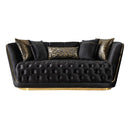 Nova Wholesale Furniture Daphne Stationary Fabric Loveseat Daphne Loveseat - Black IMAGE 1