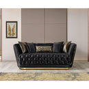 Nova Wholesale Furniture Daphne Stationary Fabric Loveseat Daphne Loveseat - Black IMAGE 3