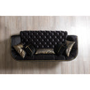 Nova Wholesale Furniture Daphne Stationary Fabric Loveseat Daphne Loveseat - Black IMAGE 4