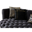 Nova Wholesale Furniture Daphne Stationary Fabric Loveseat Daphne Loveseat - Black IMAGE 8