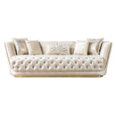 Nova Wholesale Furniture Daphne Stationary Fabric Sofa Daphne Sofa - Ivory IMAGE 1