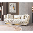Nova Wholesale Furniture Daphne Stationary Fabric Sofa Daphne Sofa - Ivory IMAGE 4