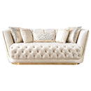 Nova Wholesale Furniture Daphne Stationary Fabric Loveseat Daphne Loveseat - Ivory IMAGE 1