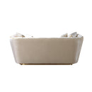 Nova Wholesale Furniture Daphne Stationary Fabric Loveseat Daphne Loveseat - Ivory IMAGE 2