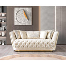 Nova Wholesale Furniture Daphne Stationary Fabric Loveseat Daphne Loveseat - Ivory IMAGE 3