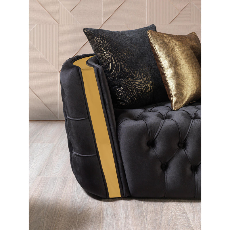 Nova Wholesale Furniture Fanci Stationary Fabric Sofa Fanci Sofa - Black IMAGE 10