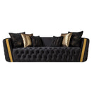 Nova Wholesale Furniture Fanci Stationary Fabric Sofa Fanci Sofa - Black IMAGE 1