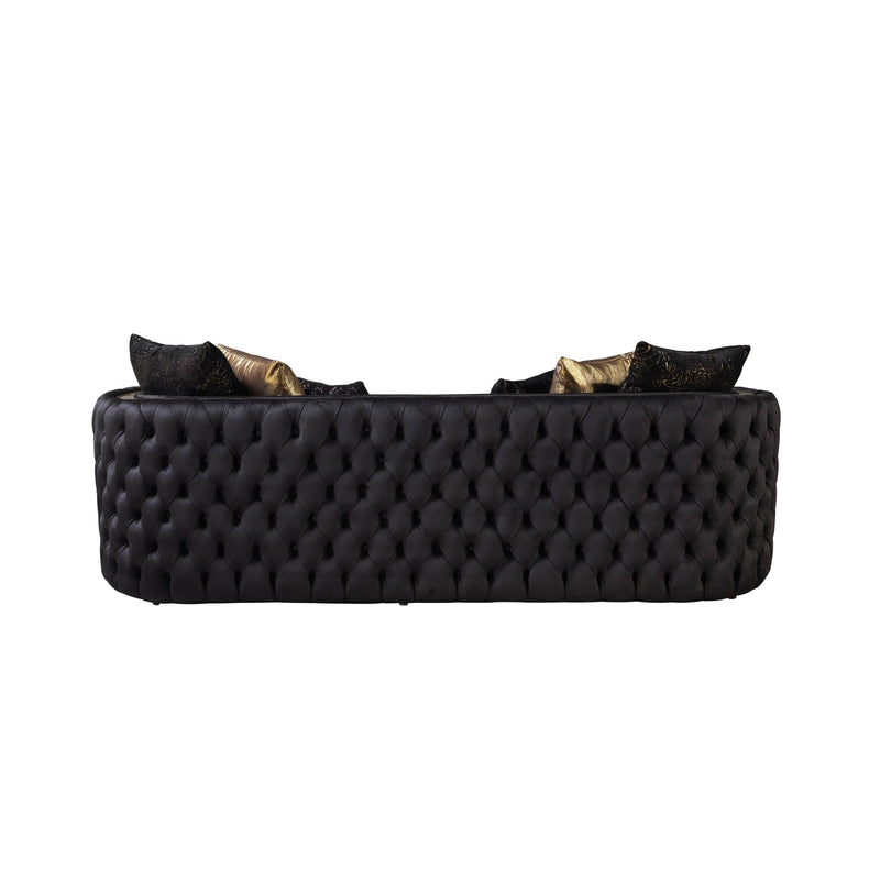 Nova Wholesale Furniture Fanci Stationary Fabric Sofa Fanci Sofa - Black IMAGE 2
