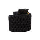 Nova Wholesale Furniture Fanci Stationary Fabric Sofa Fanci Sofa - Black IMAGE 3