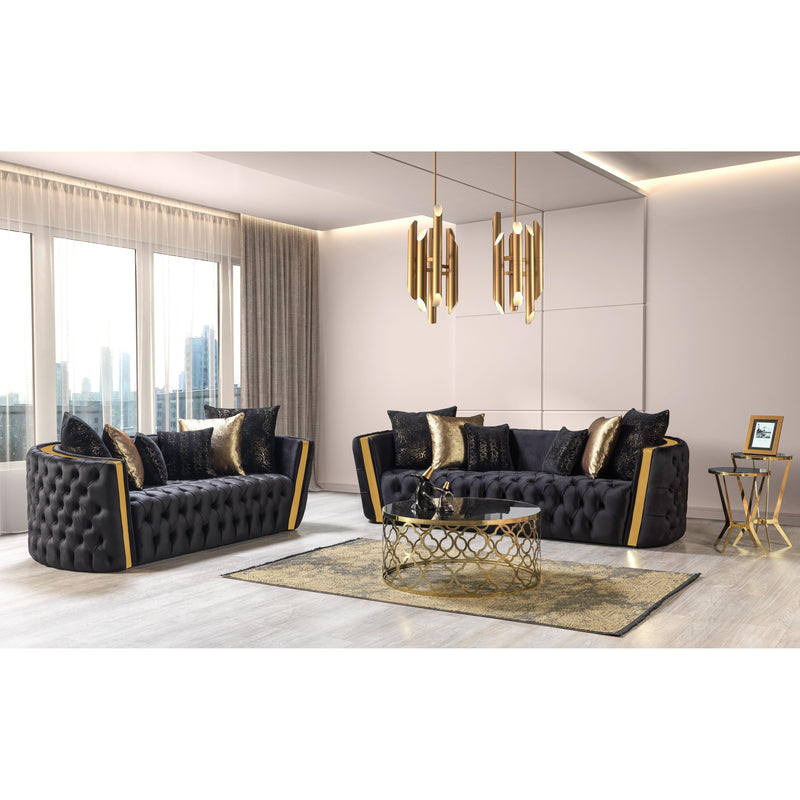 Nova Wholesale Furniture Fanci Stationary Fabric Sofa Fanci Sofa - Black IMAGE 7