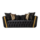Nova Wholesale Furniture Fanci Stationary Fabric Loveseat Fanci Loveseat - Black IMAGE 1