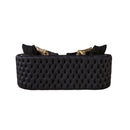 Nova Wholesale Furniture Fanci Stationary Fabric Loveseat Fanci Loveseat - Black IMAGE 2