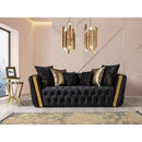 Nova Wholesale Furniture Fanci Stationary Fabric Loveseat Fanci Loveseat - Black IMAGE 3