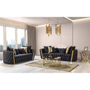 Nova Wholesale Furniture Fanci Stationary Fabric Loveseat Fanci Loveseat - Black IMAGE 5