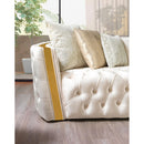 Nova Wholesale Furniture Fanci Stationary Fabric Sofa Fanci Sofa - Ivory IMAGE 10