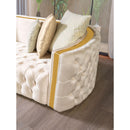 Nova Wholesale Furniture Fanci Stationary Fabric Sofa Fanci Sofa - Ivory IMAGE 12