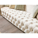 Nova Wholesale Furniture Fanci Stationary Fabric Sofa Fanci Sofa - Ivory IMAGE 13