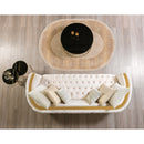 Nova Wholesale Furniture Fanci Stationary Fabric Sofa Fanci Sofa - Ivory IMAGE 6