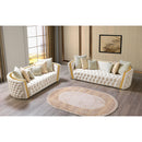 Nova Wholesale Furniture Fanci Stationary Fabric Sofa Fanci Sofa - Ivory IMAGE 8