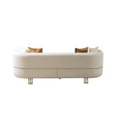 Nova Wholesale Furniture Helena Stationary Fabric Sofa Helena Sofa - Ivory IMAGE 2