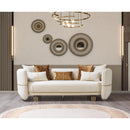 Nova Wholesale Furniture Helena Stationary Fabric Sofa Helena Sofa - Ivory IMAGE 3