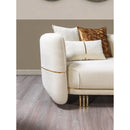Nova Wholesale Furniture Helena Stationary Fabric Sofa Helena Sofa - Ivory IMAGE 9