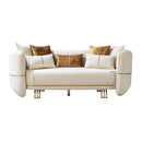 Nova Wholesale Furniture Helena Stationary Fabric Loveseat Helena Loveseat - Ivory IMAGE 1