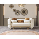 Nova Wholesale Furniture Helena Stationary Fabric Loveseat Helena Loveseat - Ivory IMAGE 4