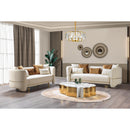 Nova Wholesale Furniture Helena Stationary Fabric Loveseat Helena Loveseat - Ivory IMAGE 6