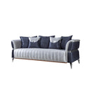 Nova Wholesale Furniture Leina Stationary Fabric Sofa Leina Sofa - Silver/Gray IMAGE 1