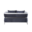 Nova Wholesale Furniture Leina Stationary Fabric Loveseat Leina Loveseat - Silver/Gray IMAGE 2