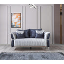 Nova Wholesale Furniture Leina Stationary Fabric Loveseat Leina Loveseat - Silver/Gray IMAGE 3