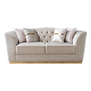 Nova Wholesale Furniture Milena Stationary Fabric Loveseat Milena Loveseat - Ivory IMAGE 1