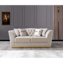 Nova Wholesale Furniture Milena Stationary Fabric Loveseat Milena Loveseat - Ivory IMAGE 4