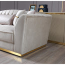 Nova Wholesale Furniture Milena Stationary Fabric Loveseat Milena Loveseat - Ivory IMAGE 8