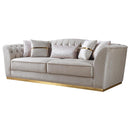 Nova Wholesale Furniture Milena Stationary Fabric Sofa Milena Sofa - Ivory IMAGE 1
