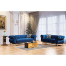 Nova Wholesale Furniture Rosy Stationary Fabric Sofa Rosy Sofa - Navy IMAGE 4