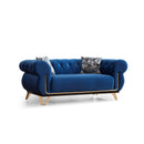 Nova Wholesale Furniture Rosy Stationary Fabric Loveseat Rosy Loveseat - Navy IMAGE 1