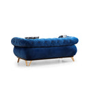 Nova Wholesale Furniture Rosy Stationary Fabric Loveseat Rosy Loveseat - Navy IMAGE 3