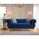Nova Wholesale Furniture Rosy Stationary Fabric Loveseat Rosy Loveseat - Navy IMAGE 5